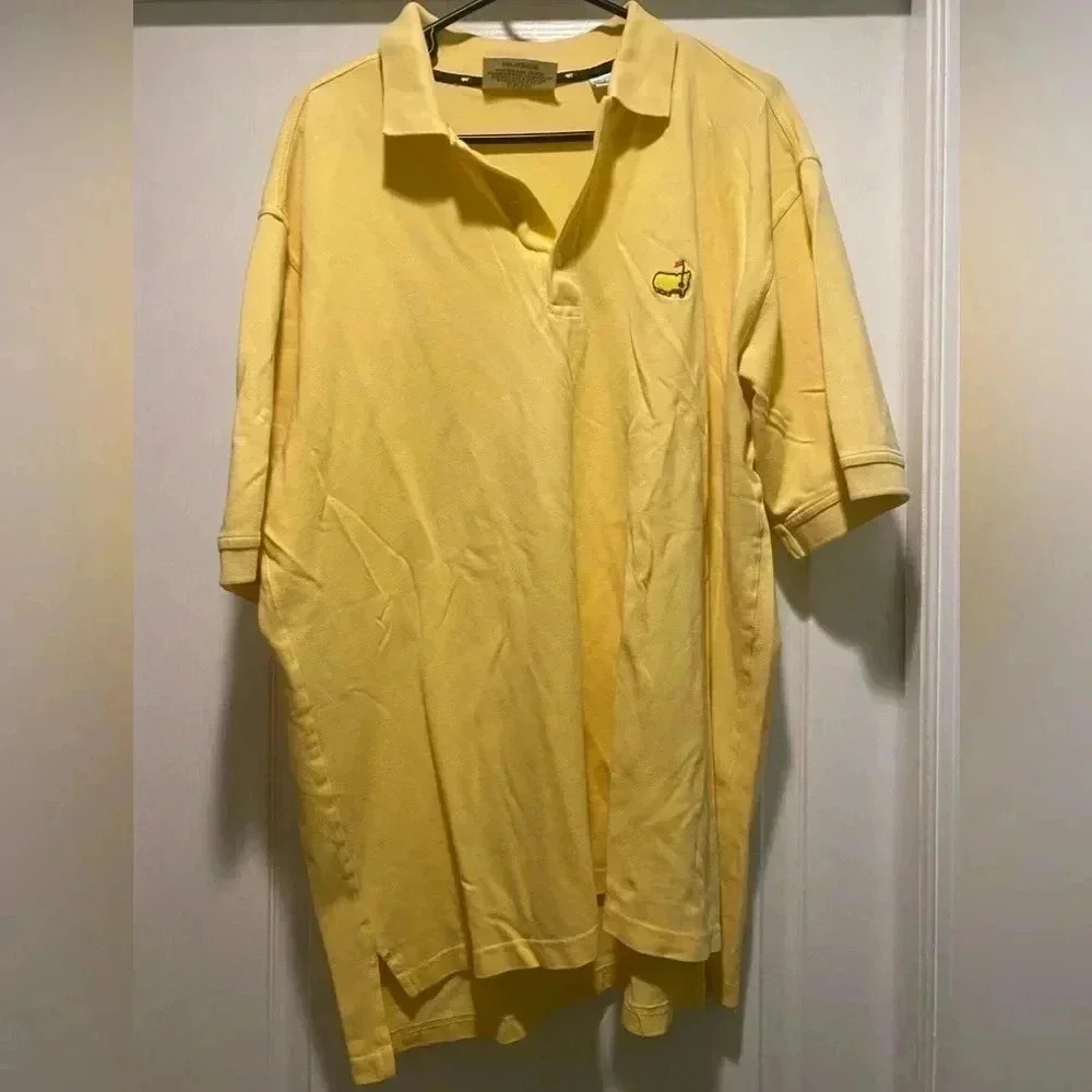 VTG Slazenger Yellow Masters Augusta National Golf Shop Size XL